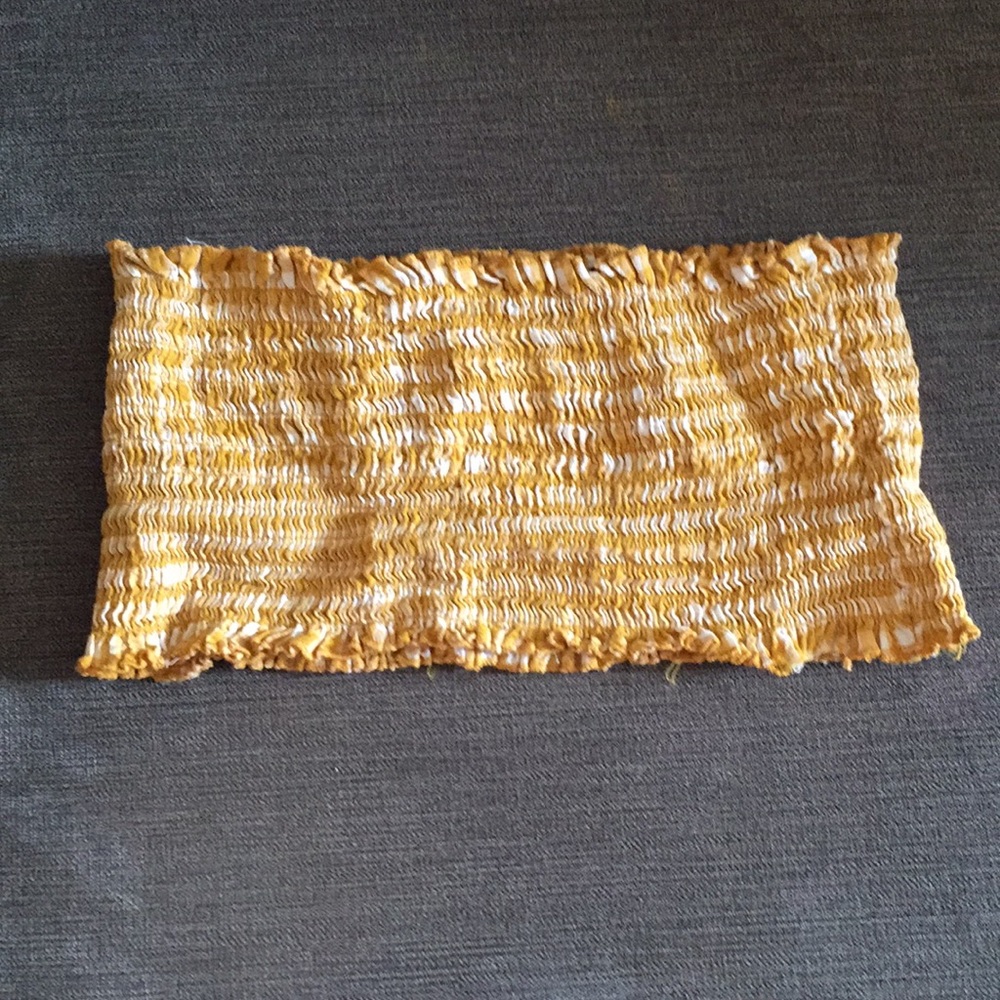Brandy Melville yellow gingham crop top
